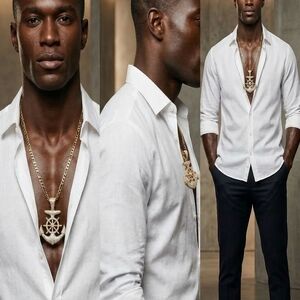 Elevate your style with this gold-plated men's chain